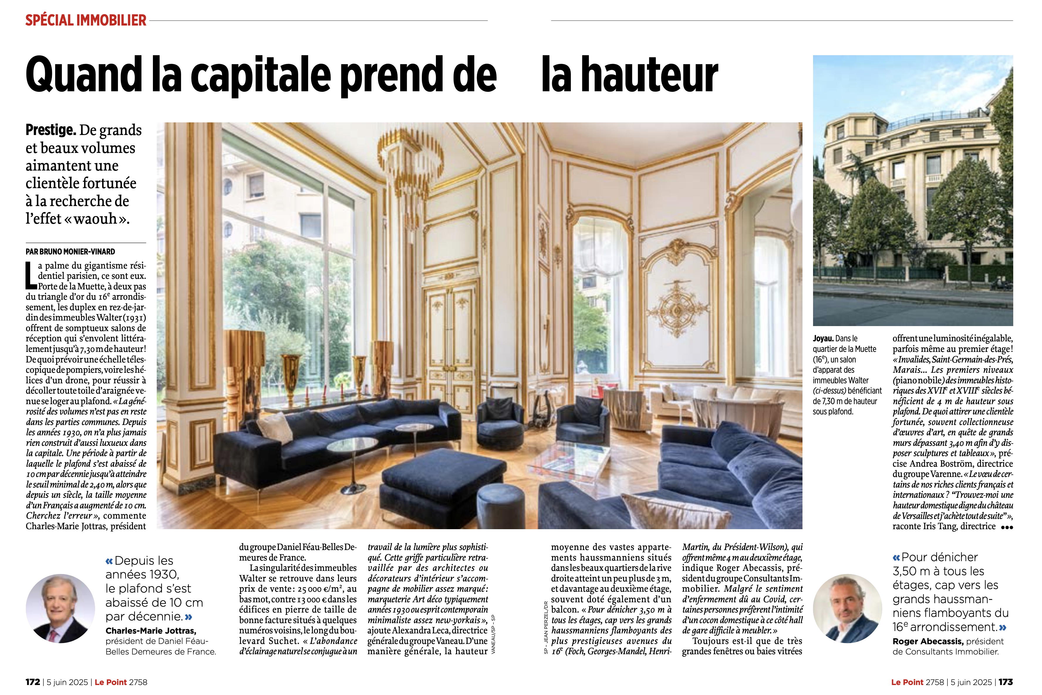 Article Roger ABecassis Roger Abecassis dans Le Point avec Consultants Immobilier.